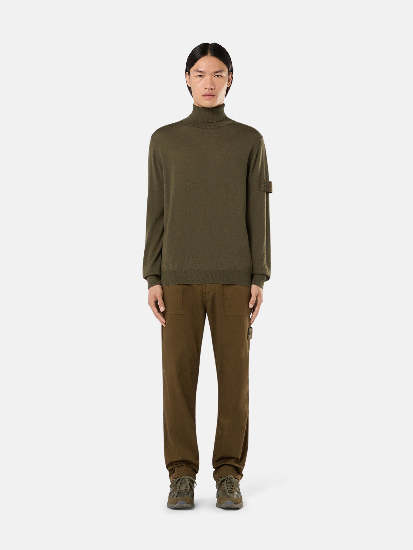 337F6 STRETCH COTTON WOOL SATIN_STONE ISLAND GHOST