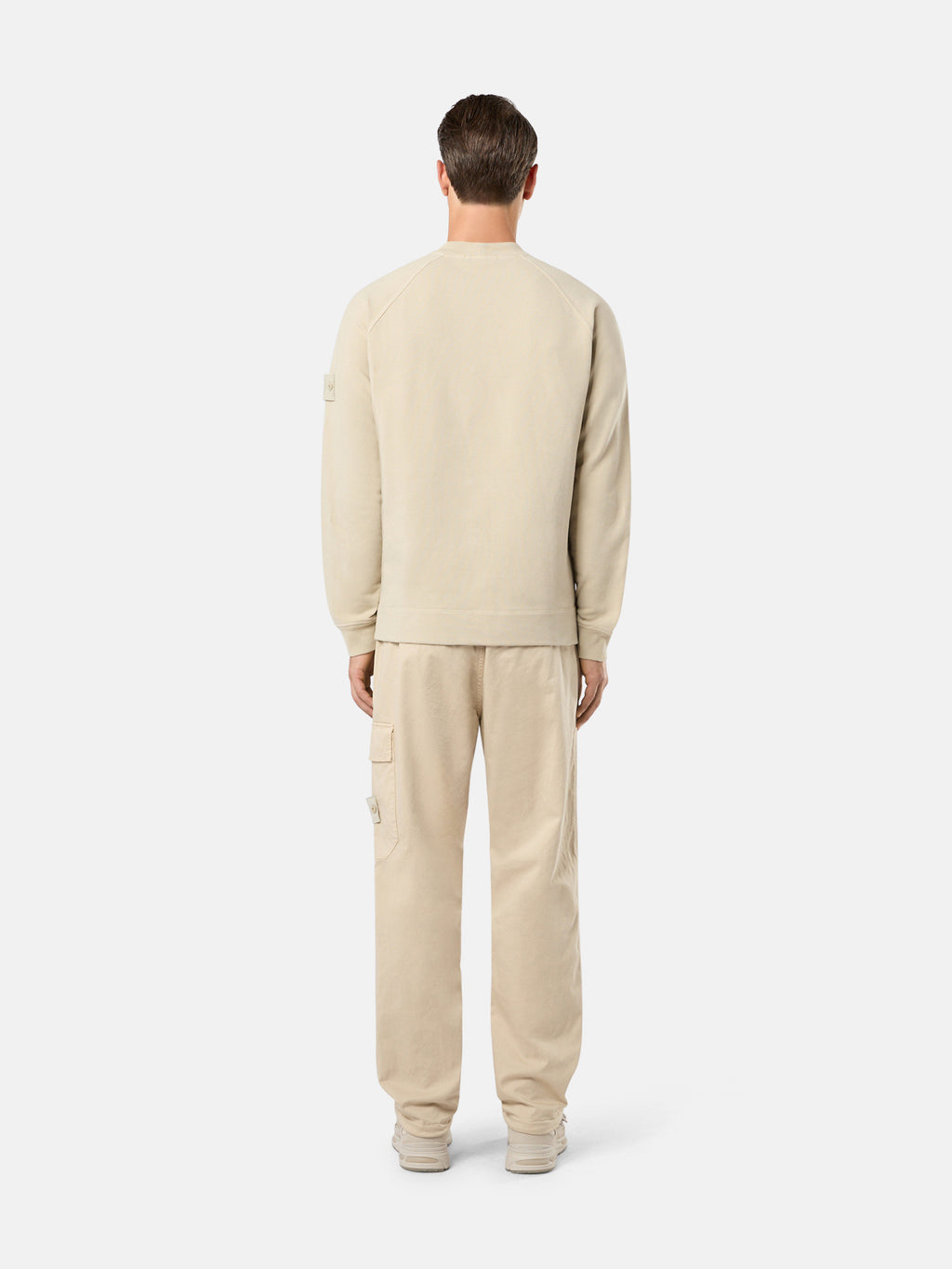 629F7 STRETCH ORGANIC COTTON FLEECE_STONE ISLAND GHOST